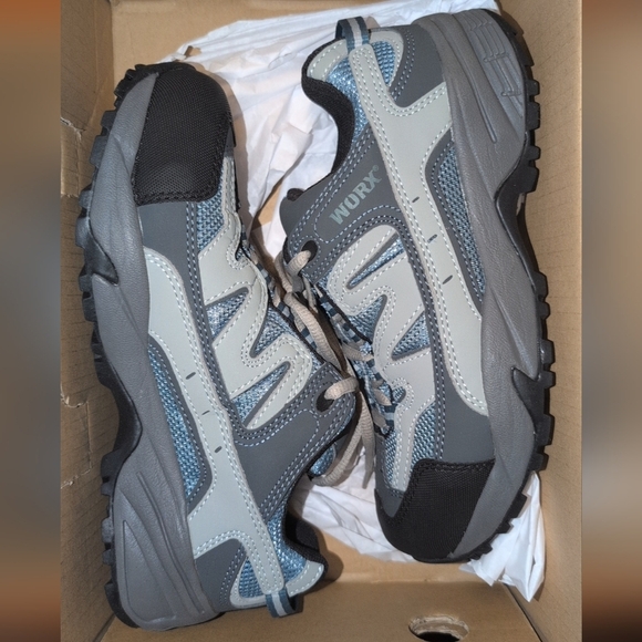 Worx By Red Wings Gray and Black WorkShoes - Picture 1 of 3